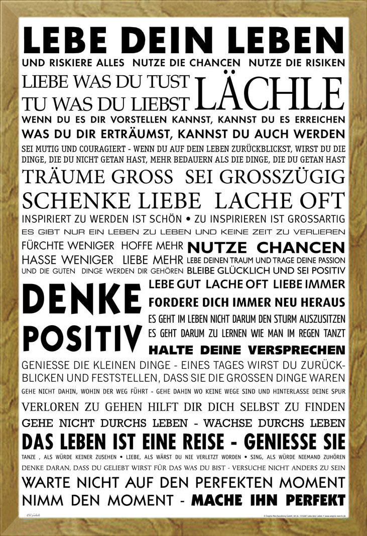 Poster + Wechselrahmen Profil: 30mm MDF Eiche