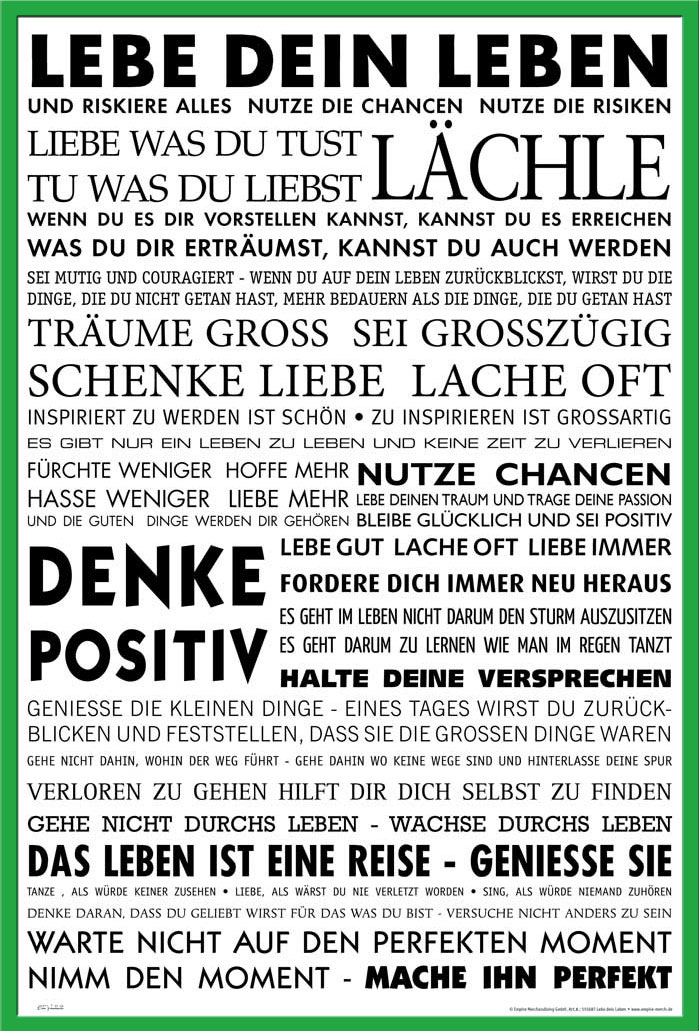 Poster + Wechselrahmen 15mm Kunststoff Grün