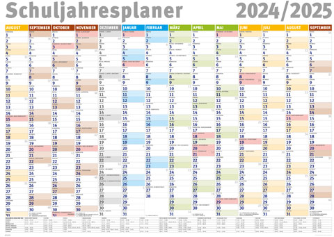 Schuljahresplaner - Giant Poster - 2024/2025 14 Monate 