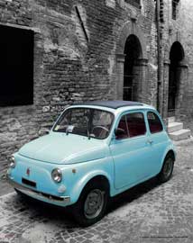 Poster - Italy - Vintage FIAT 500