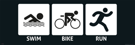 Poster - Triathlon Symbols