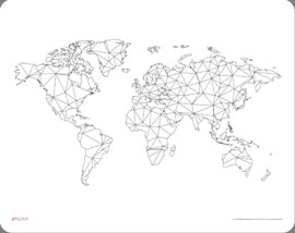Poster - Weltkarte - Polygon
