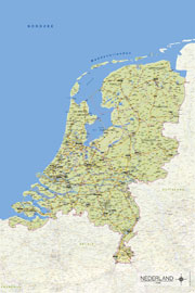 Poster - Landkarte der Niederlande
