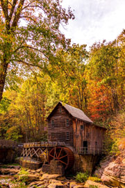 Poster - Alte Mühle im Herbst