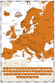 Rubbelkarte Landkarten Politische Europakarte