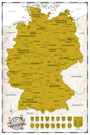 Rubbelkarte Landkarten Deutschland Politisch
