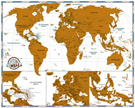 Rubbelkarte Landkarten Politische Weltkarte Mini