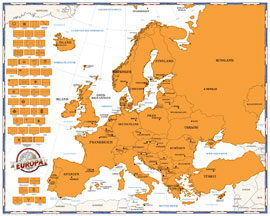 Rubbelkarte Landkarten Politische Europakarte Mini