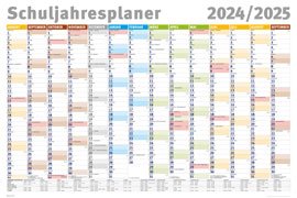 Schuljahresplaner 2024/25 14 Monate gerollt