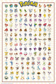 Poster - Pokemon - Pokémon Kanto 151 - deutsche Version